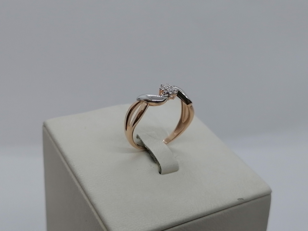 КОЛЬЦО С КАМНЯМИ (Au 585)