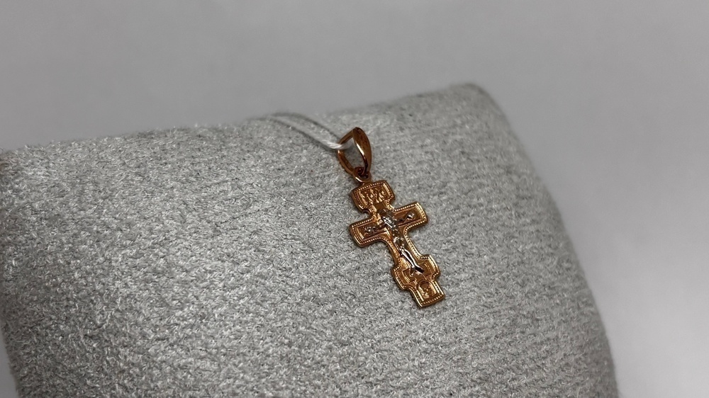 ПОДКБК585 ПОДВЕСКА КРЕСТ БЕЗ КАМНЯ (Au 585)