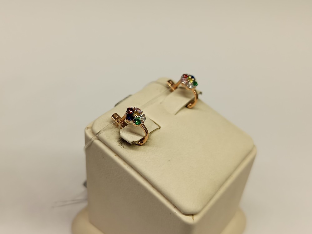 СЕРЬГИ С КАМНЯМИ (Au 585)