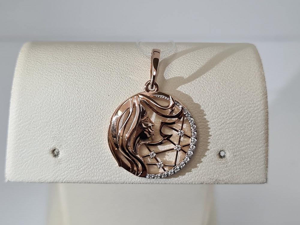 101168-1102 ПОДВЕСКА ЗНАК ЗОДИАКА ДЕВА (Au 585)