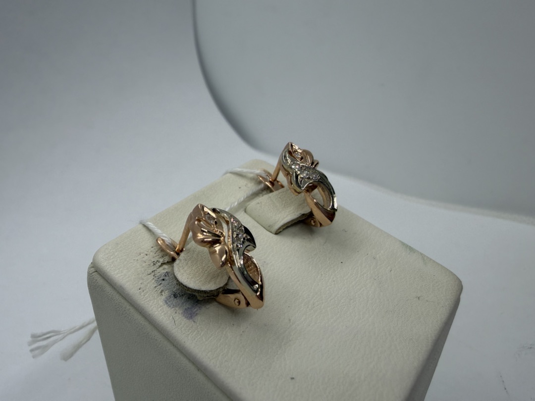 СКМИ585 СЕРЬГИ С КАМНЯМИ (Au 585)