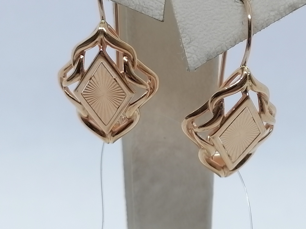 СЕРЬГИ ПЕТЕЛЬКА без камня (Au 585)