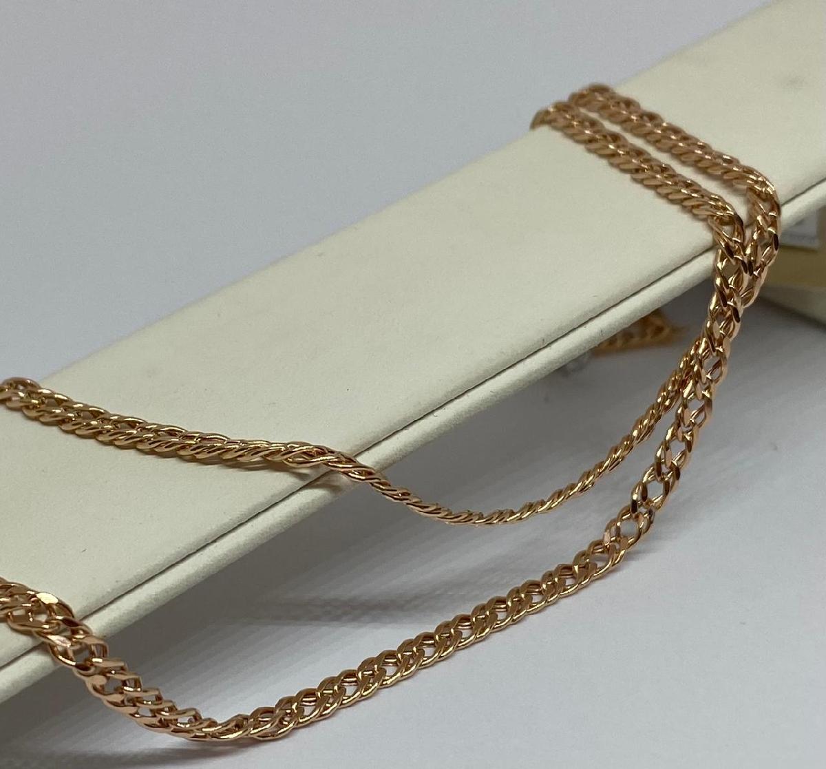 ЦЕПЬ ПУСТОТЕЛАЯ Ромб двойной (Au 585)