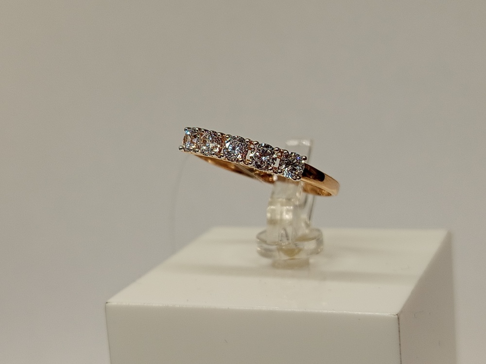 КОЛЬЦО С КАМНЯМИ (Au 585)