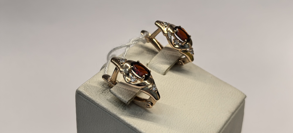 СКМИ585 СЕРЬГИ С КАМНЯМИ (Au 585)