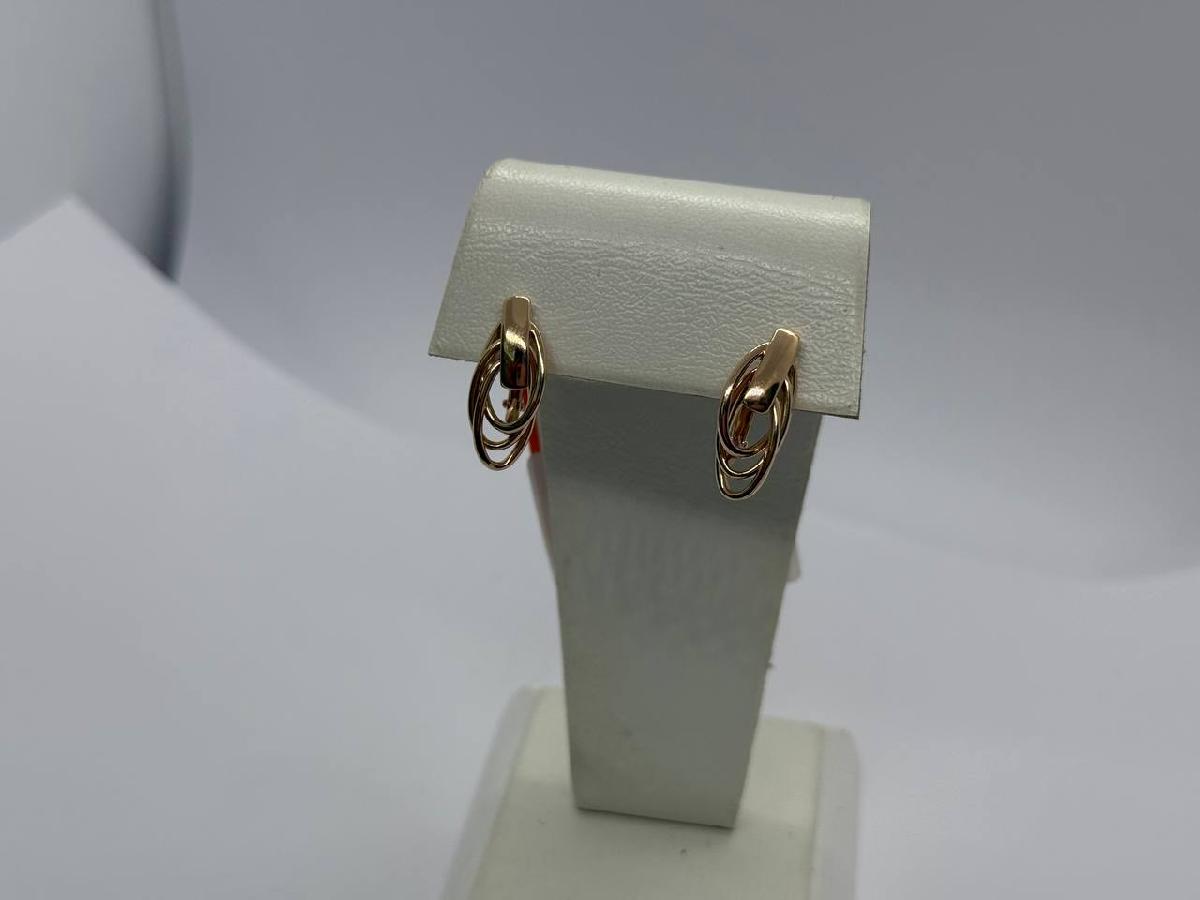 СБКМ585 СЕРЬГИ БЕЗ КАМНЯ (Au 585)