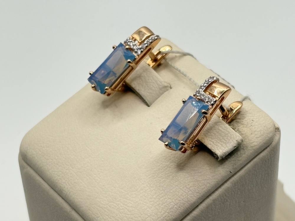 21803355 СЕРЬГИ С КАМНЯМИ (Au 585)