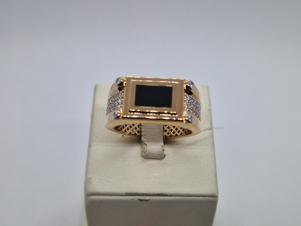 КОЛЬЦО ПЕЧАТКА с камнями (Au 585)