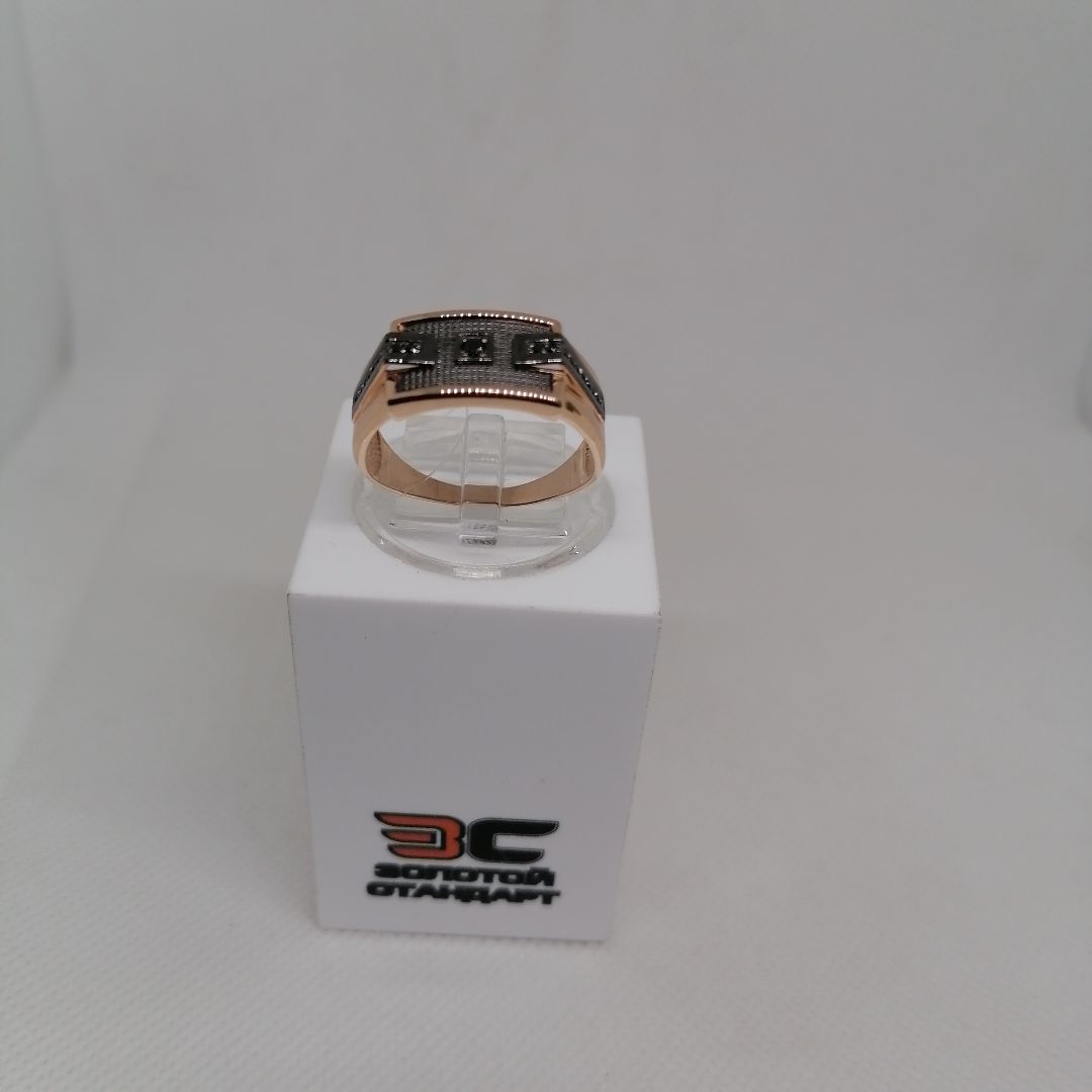 КОЛЬЦО ПЕЧАТКА с камнями (Au 585)