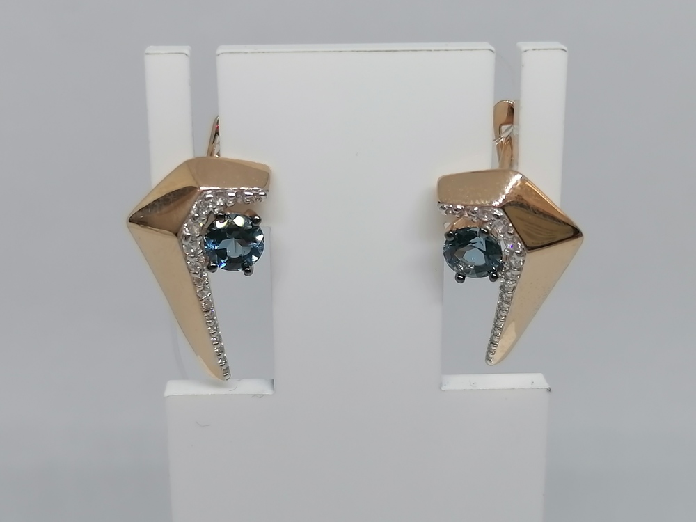 02-52-0356-09 СЕРЬГИ С КАМНЯМИ (Au 585)