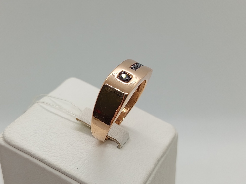 КОЛЬЦО ПЕЧАТКА с камнями (Au 585)