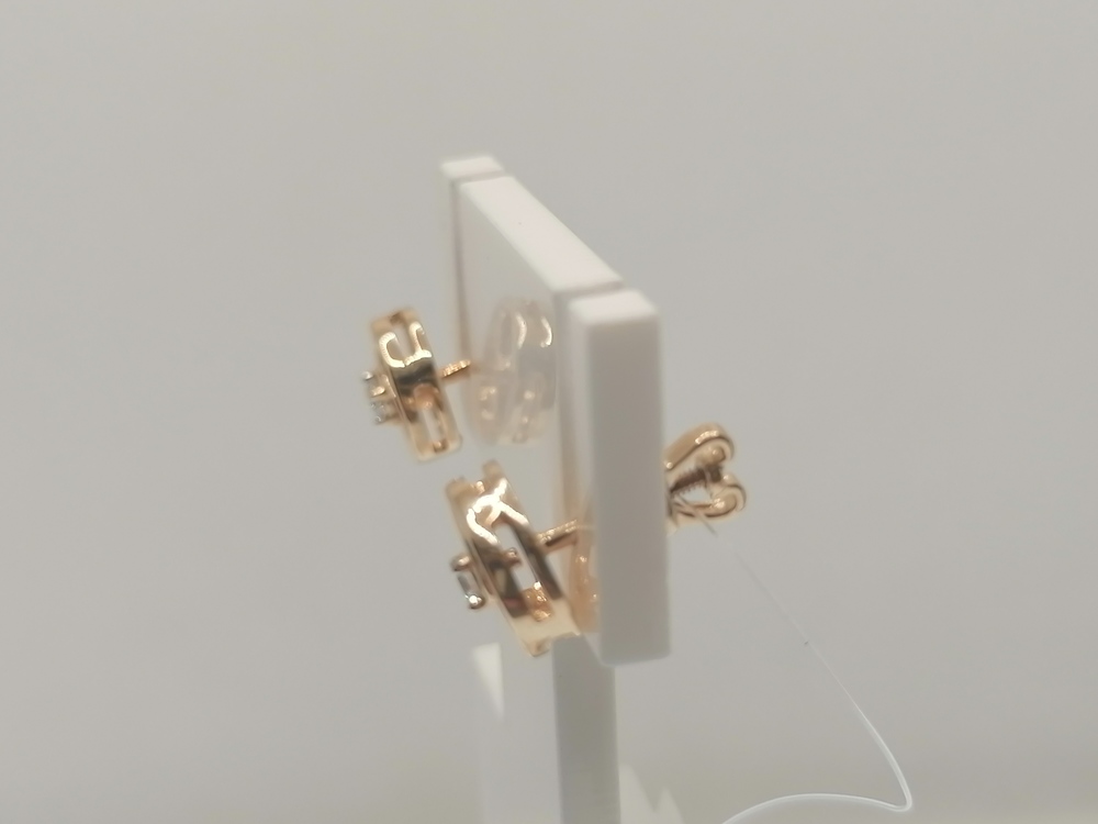 СЕРЬГИ ПУСЕТЫ с камнем (Au 585)