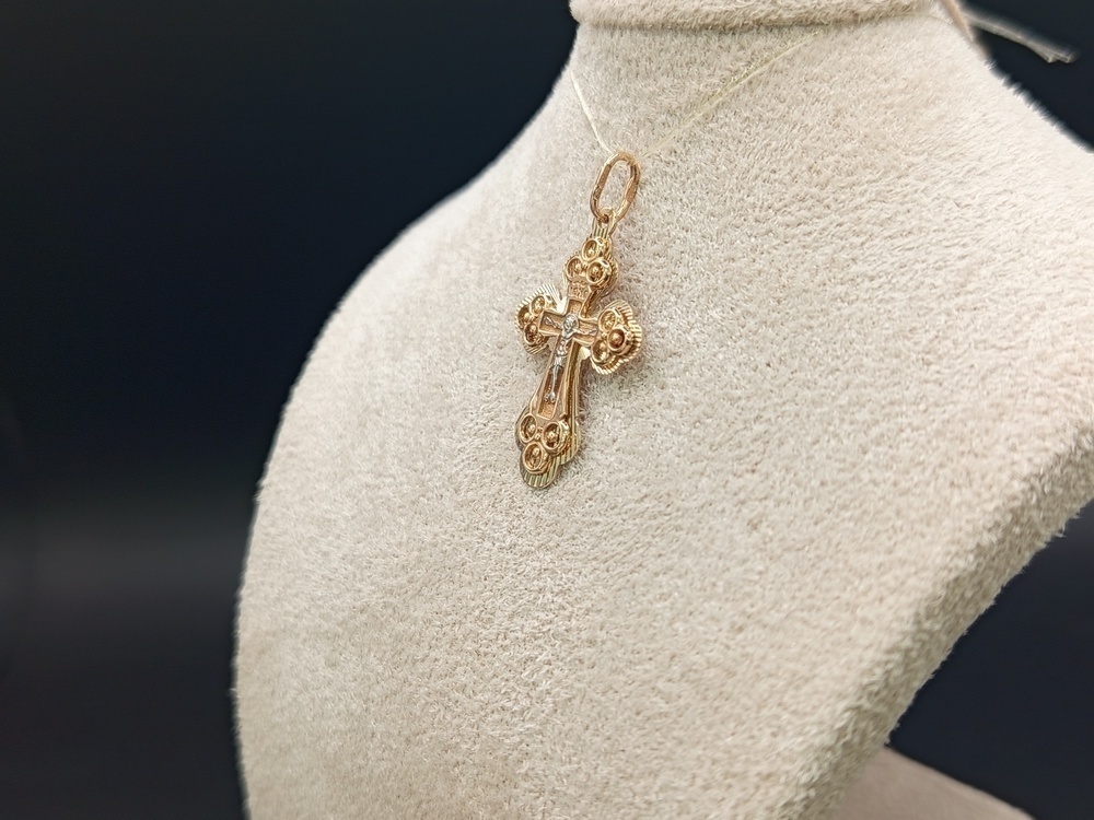 ПОДВЕСКА КРЕСТ без камня (Au 585)