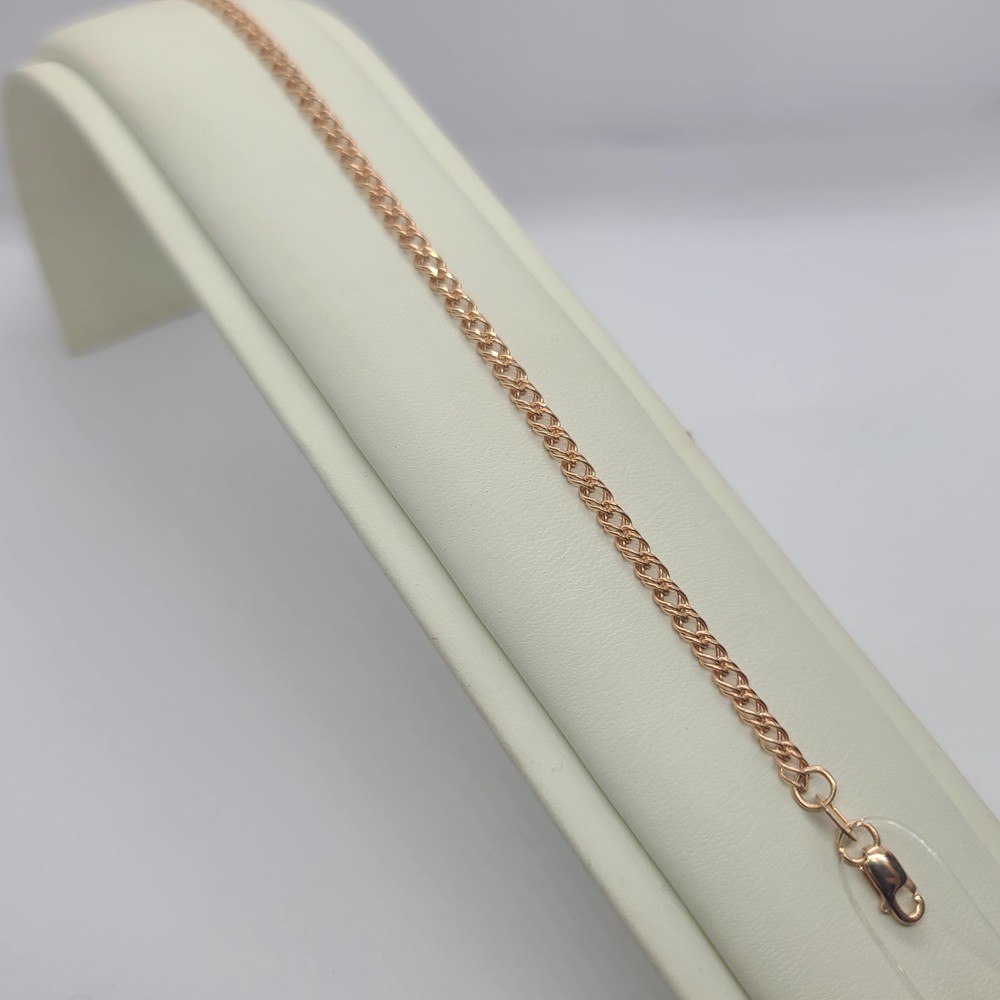 БРАСЛЕТ ПУСТОТЕЛЫЙ Ромб двойной (Au 585)