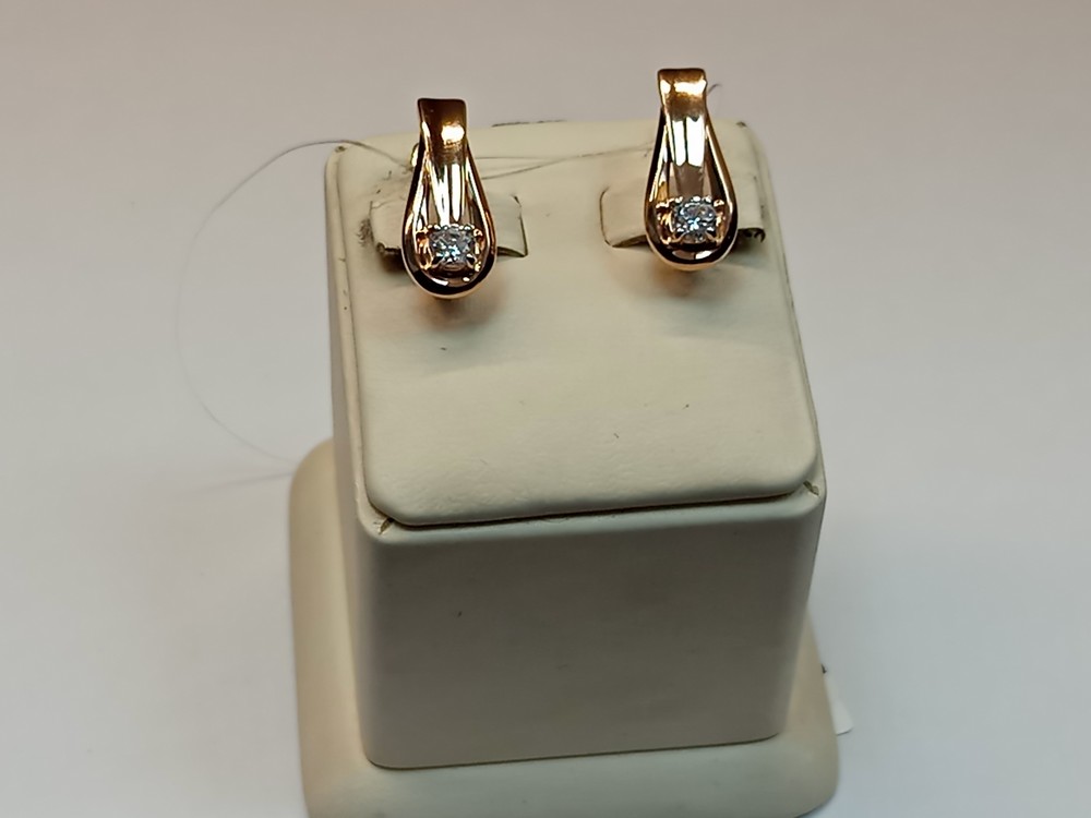 СЕРЬГИ С КАМНЕМ (Au 585)