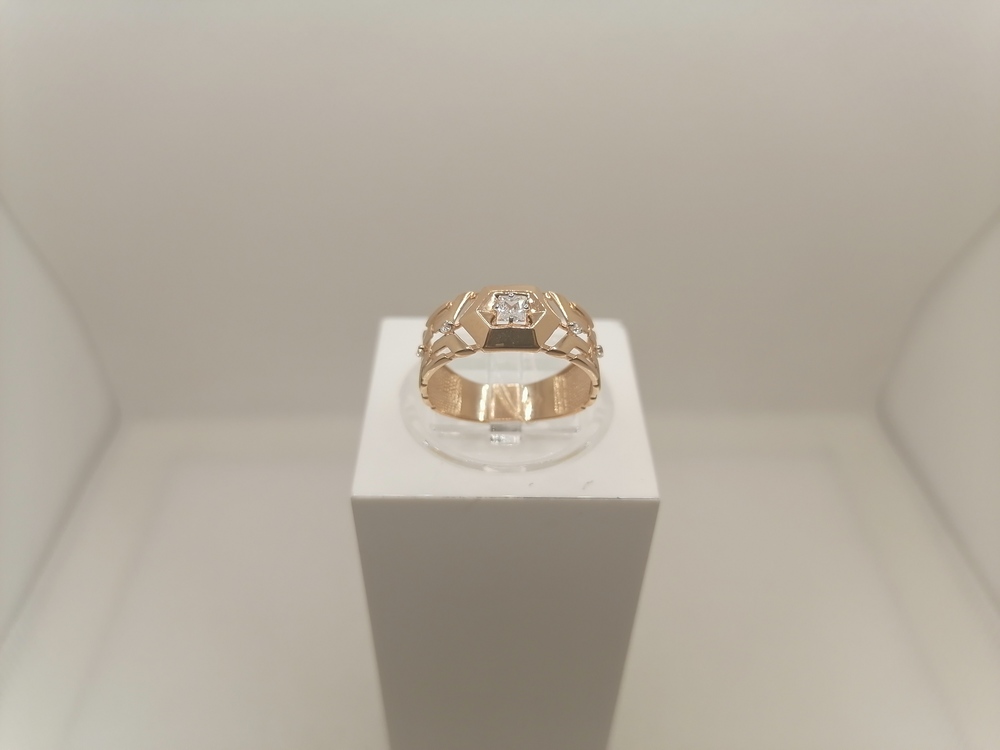 КОЛЬЦО С КАМНЯМИ (Au 585)