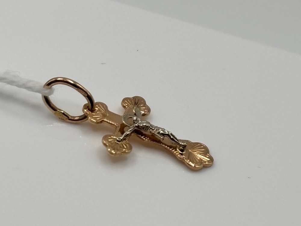 ПОДКБК585 ПОДВЕСКА КРЕСТ БЕЗ КАМНЯ (Au 585)