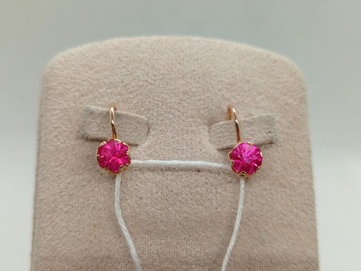 СЕРЬГИ С КАМНЕМ (Au 583)