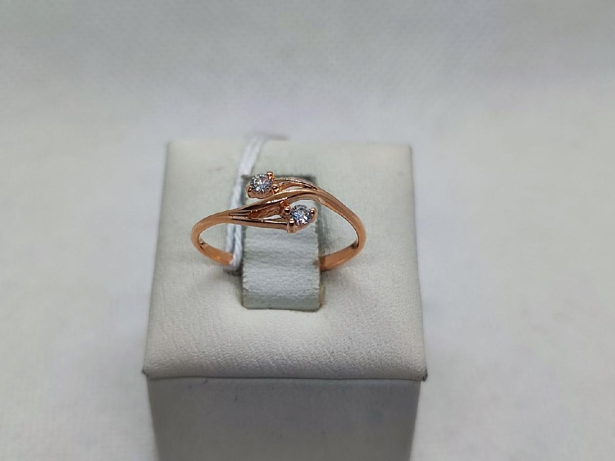 КОЛЬЦО С КАМНЯМИ (Au 585)