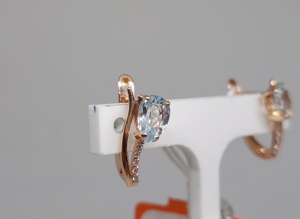 СЕРЬГИ С КАМНЯМИ (Au 585)