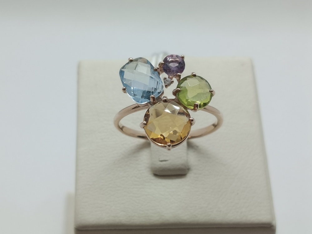 КОЛКМИ585 КОЛЬЦО С КАМНЯМИ (Au 585)