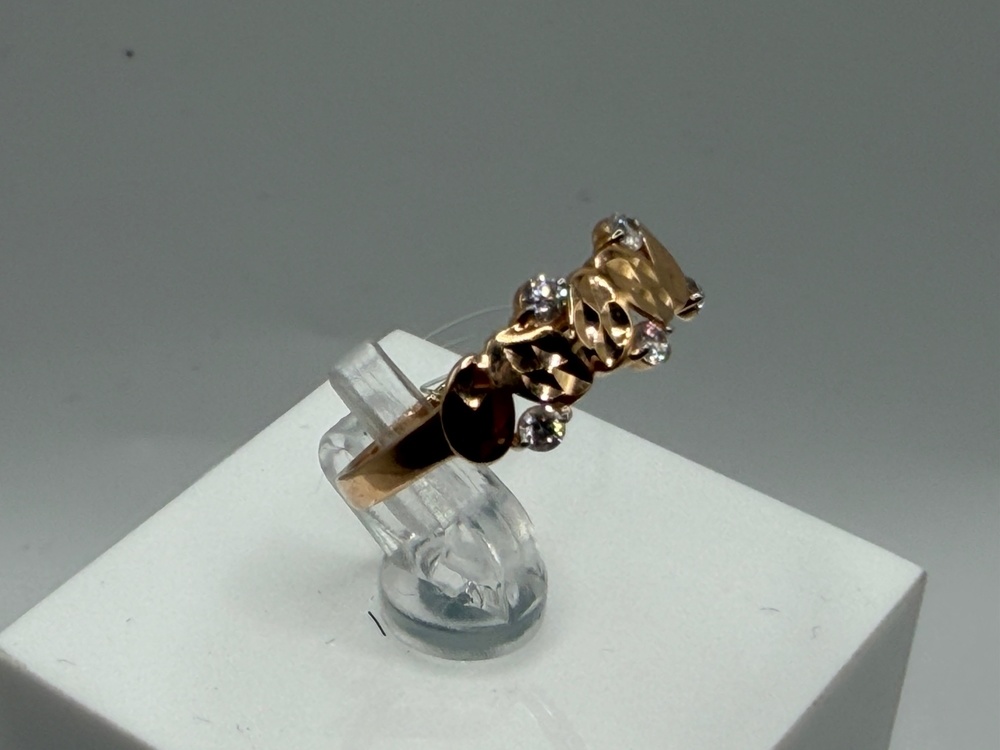 КОЛЬЦО С КАМНЯМИ (Au 585)