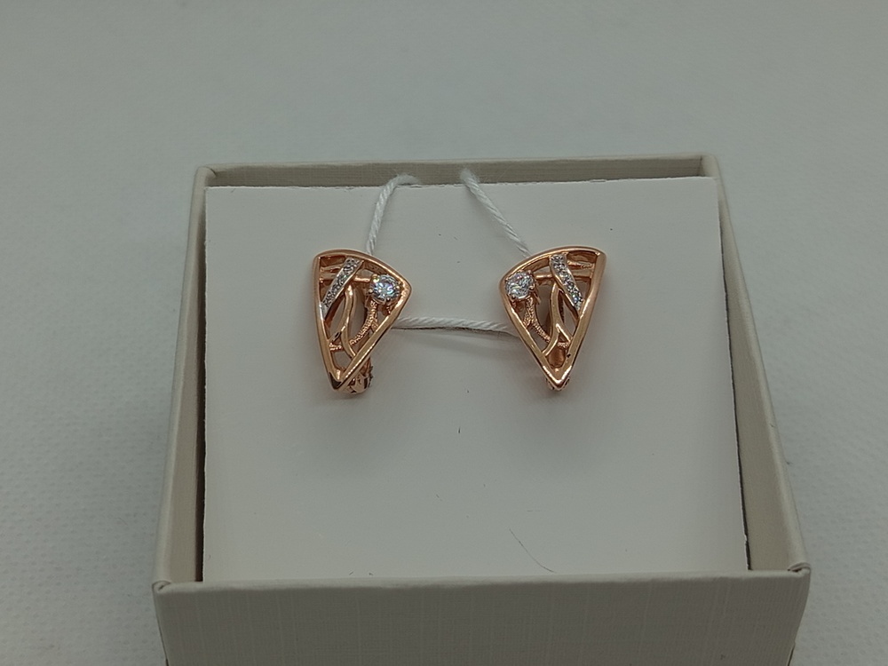 СКМИ585 СЕРЬГИ С КАМНЯМИ (Au 585)