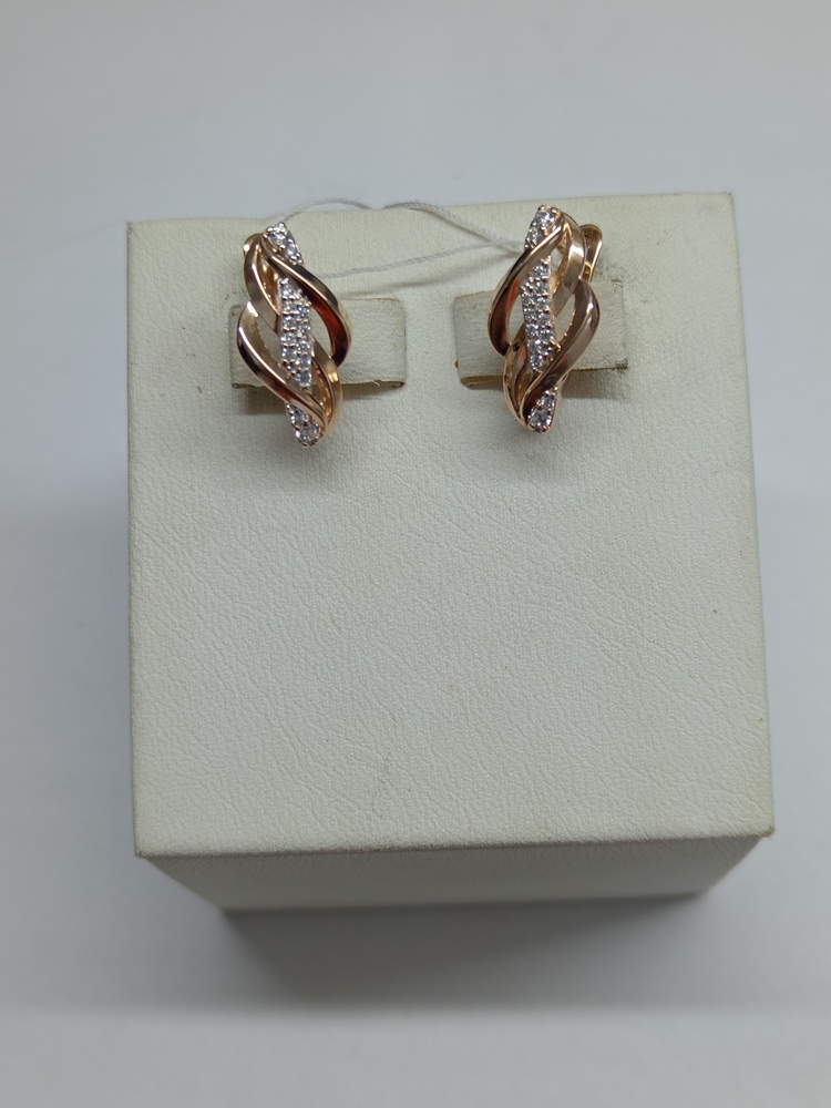 СКМИ585 СЕРЬГИ С КАМНЯМИ (Au 585)