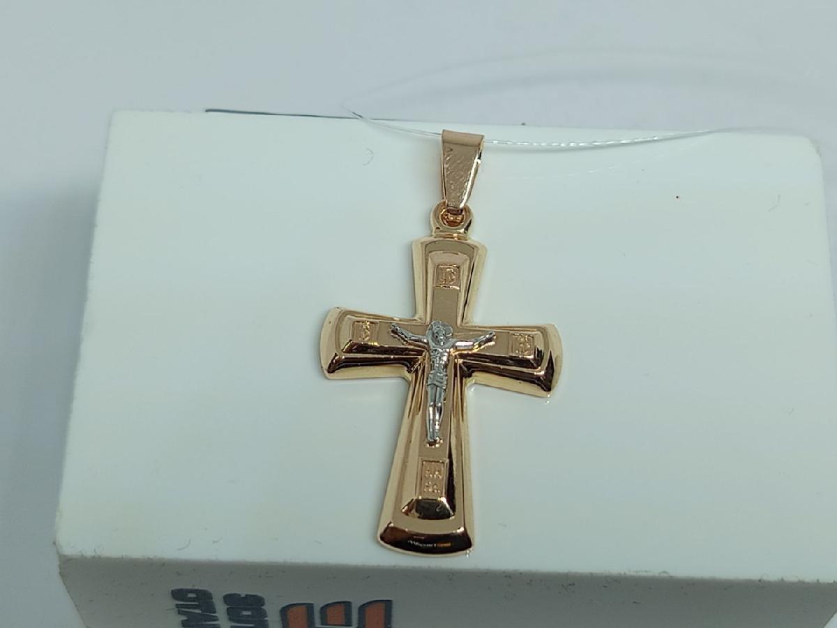 ПОДВЕСКА КРЕСТ без камня (Au 585)