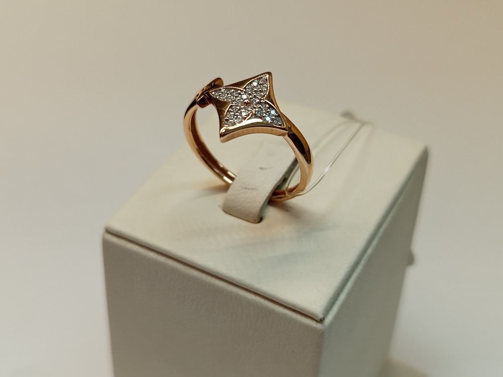 КОЛЬЦО С КАМНЯМИ (Au 585)