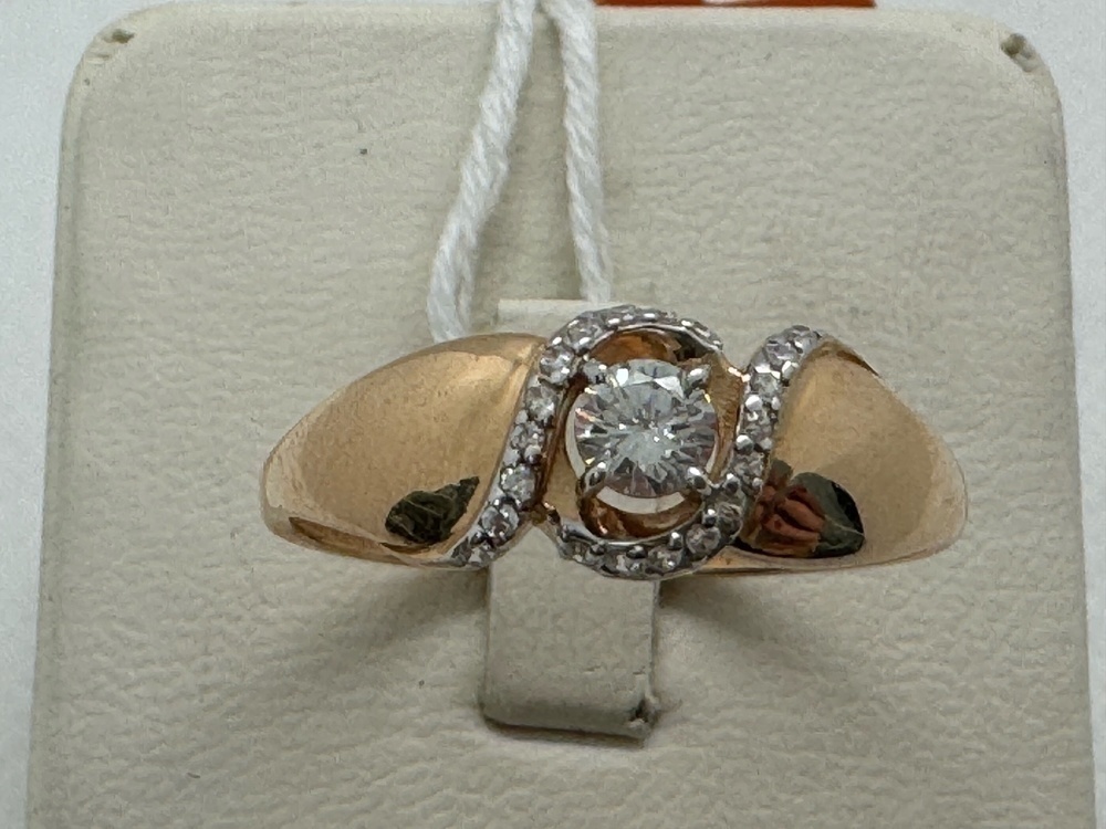 КОЛКМИ585 КОЛЬЦО С КАМНЯМИ (Au 585)