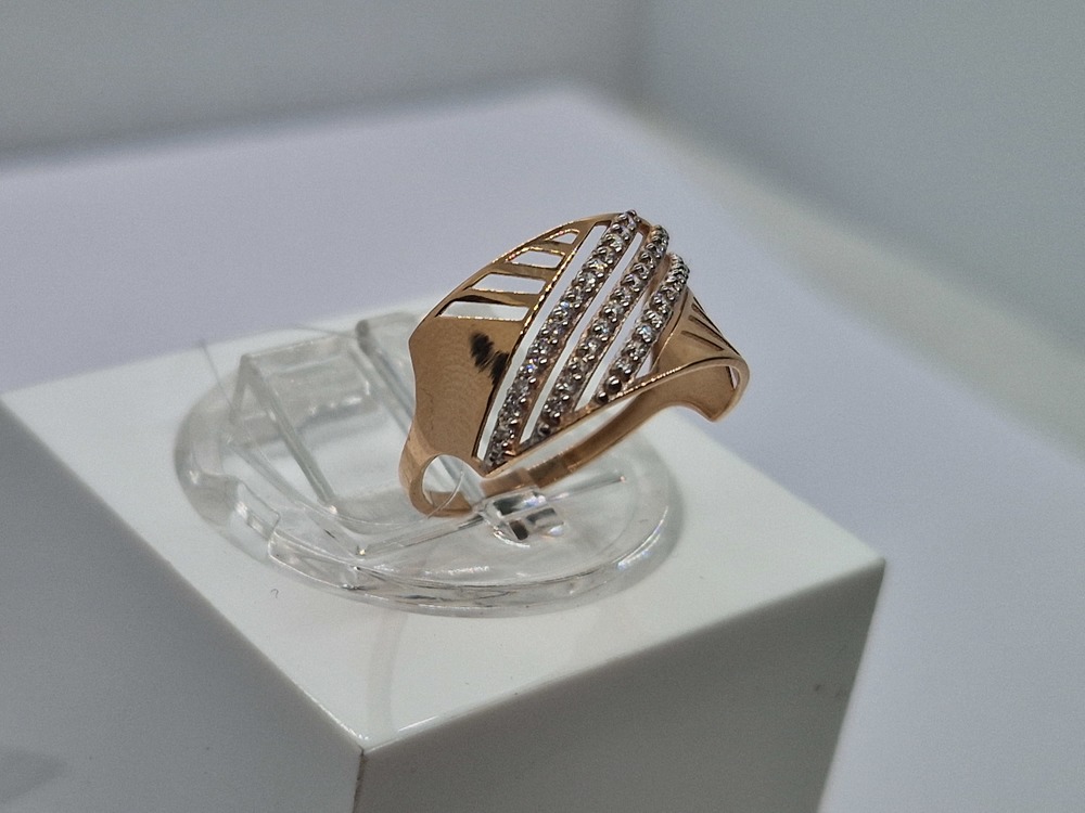 КОЛЬЦО С КАМНЯМИ (Au 585)