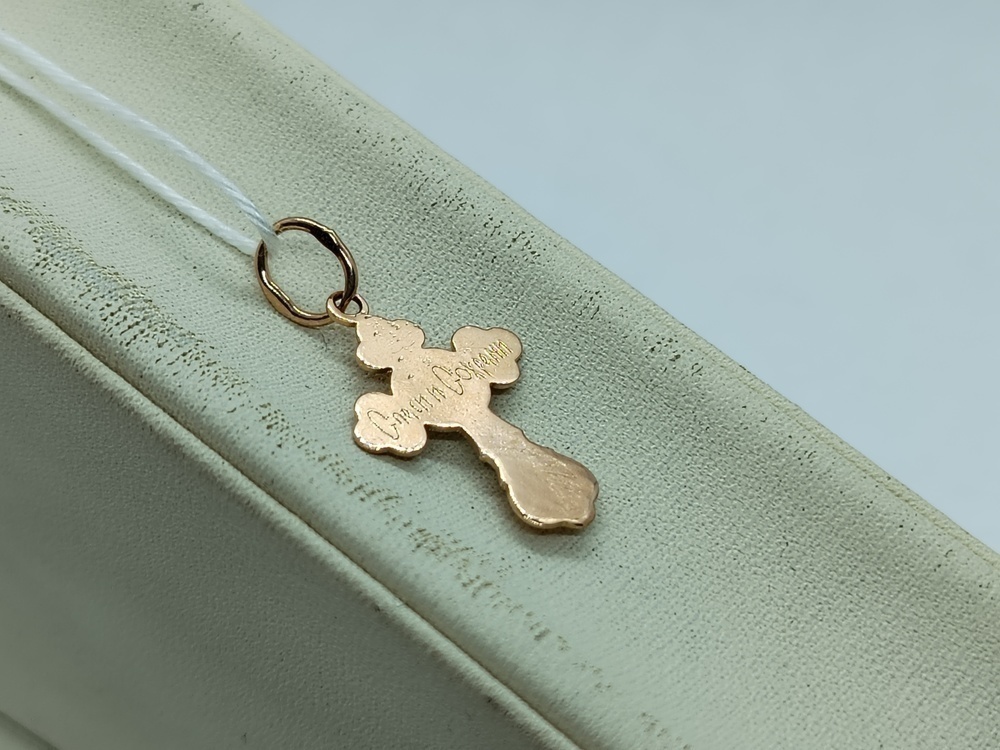 ПОДКБК585 ПОДВЕСКА КРЕСТ БЕЗ КАМНЯ (Au 585)