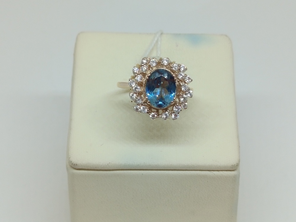 КОЛЬЦО С КАМНЯМИ (Au 585)