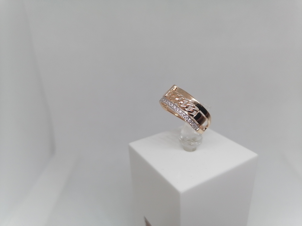 КОЛЬЦО С КАМНЯМИ (Au 585)