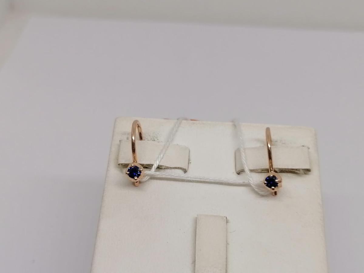 СЕРЬГИ С КАМНЕМ (Au 585)