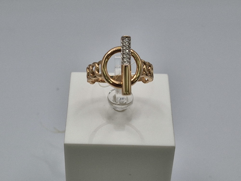 КОЛЬЦО С КАМНЯМИ (Au 585)