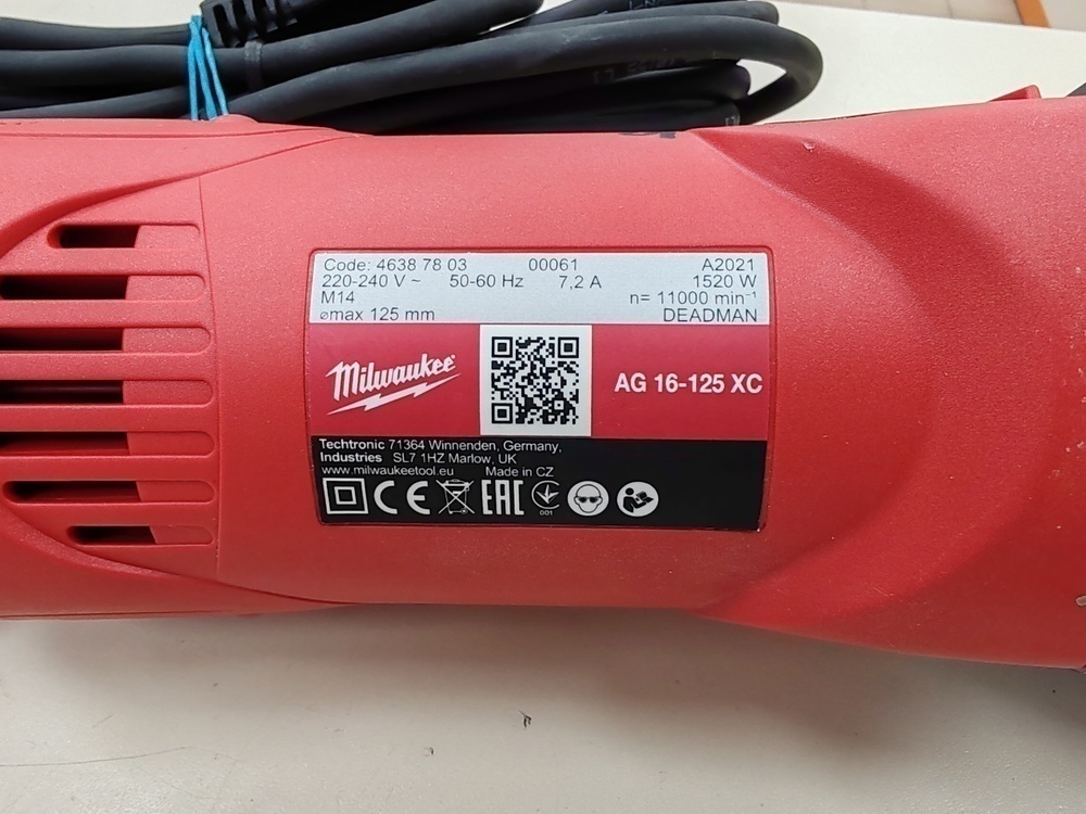 Угловая шлифмашина Milwaukee AG 16-125