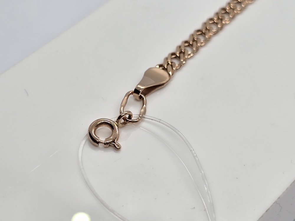 БРАСЛЕТ ПУСТОТЕЛЫЙ Ромб двойной (Au 585)