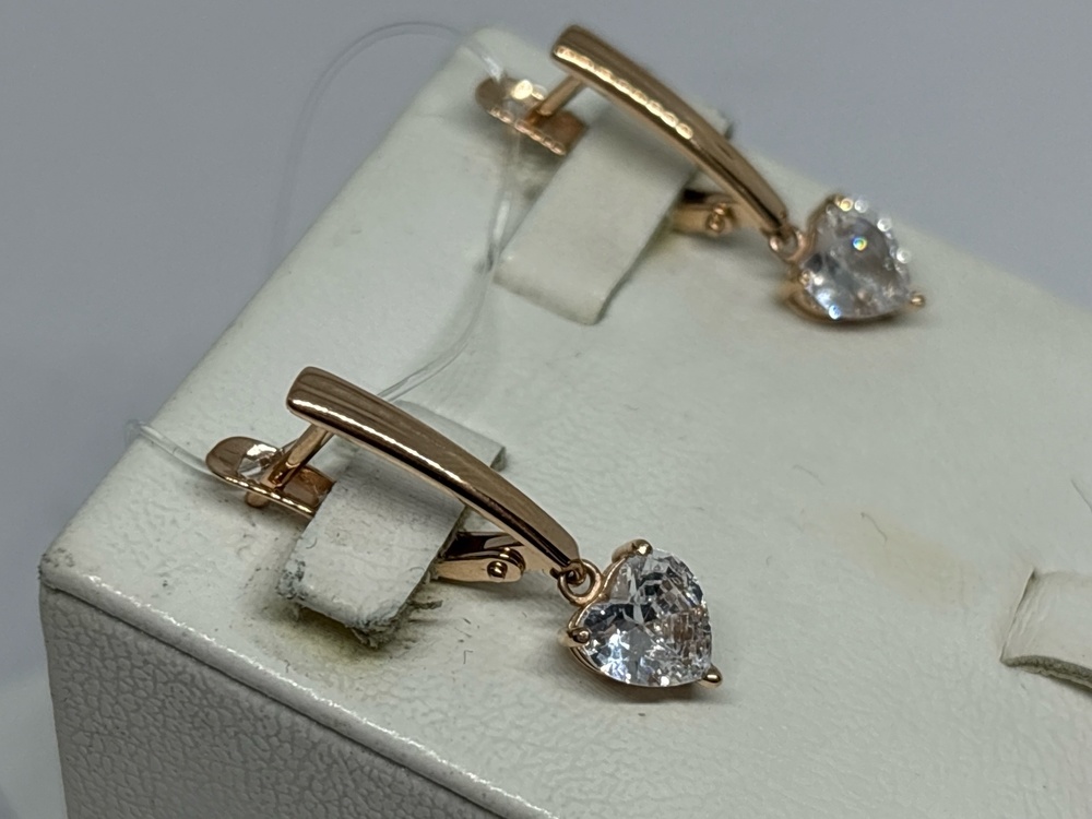 СЕРЬГИ С КАМНЕМ (Au 585)