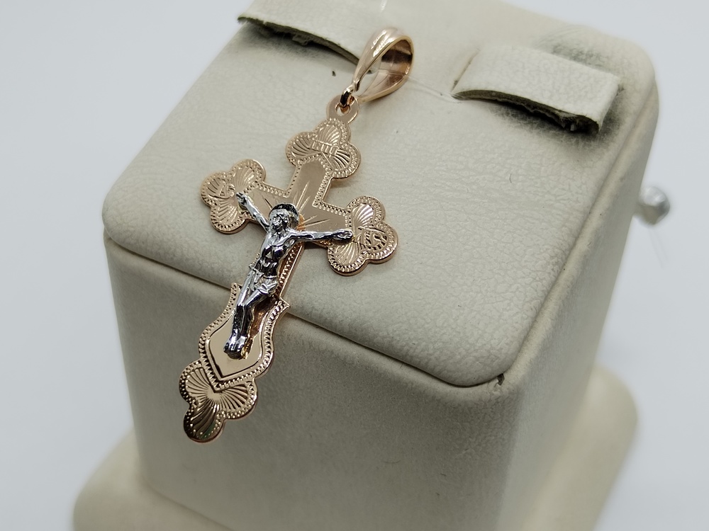 ПОДВЕСКА КРЕСТ без камня (Au 585)