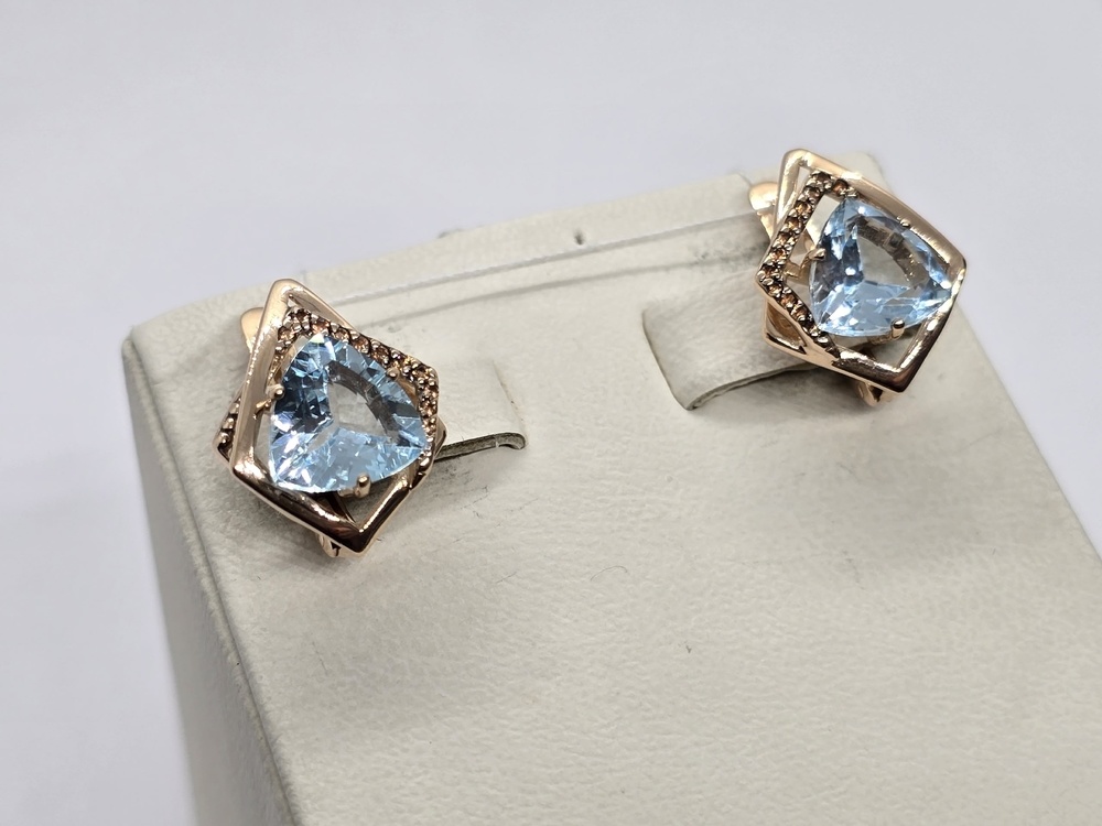 СЕРЬГИ С КАМНЯМИ (Au 585)