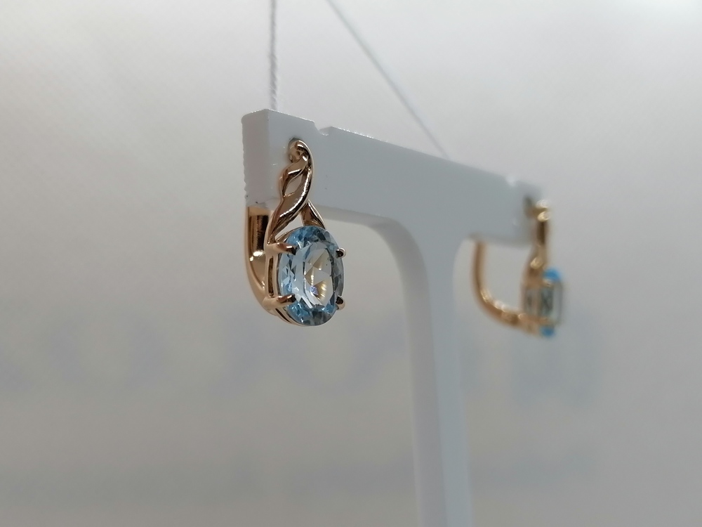 СЕРЬГИ С КАМНЕМ (Au 585)