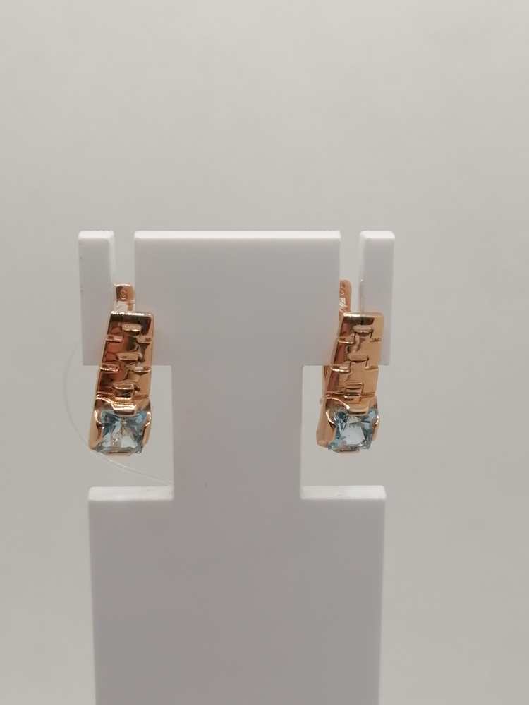 728704 СЕРЬГИ С КАМНЕМ (Au 585)