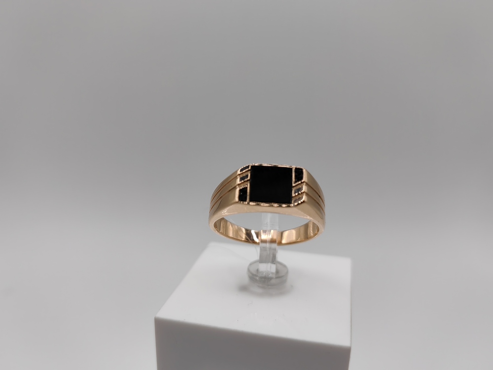 08-540160 КОЛЬЦО ПЕЧАТКА с камнями (Au 585)