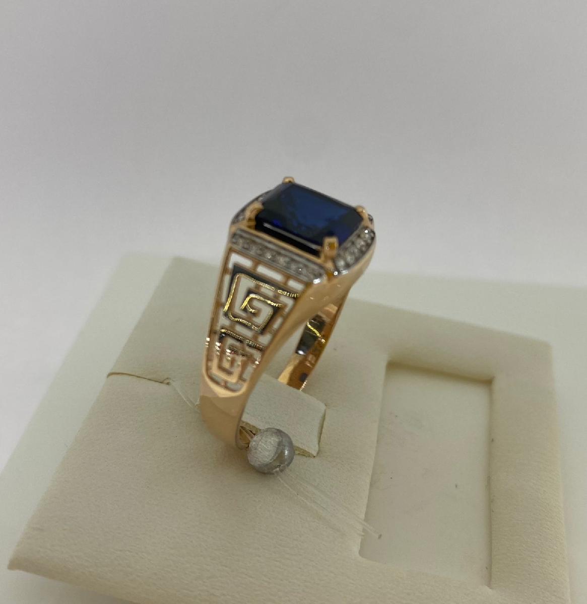 КОЛЬЦО ПЕЧАТКА с камнями (Au 585)