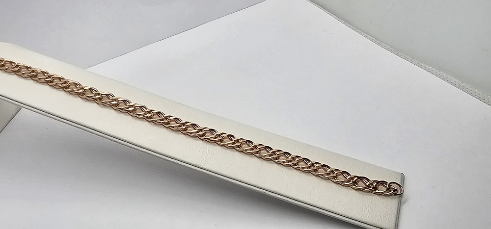 БРАСЛЕТ ПУСТОТЕЛЫЙ Ромб двойной (Au 585)