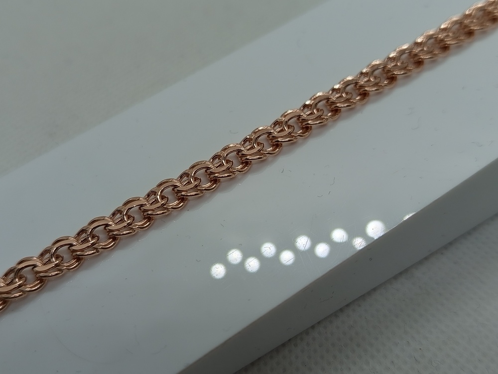 БРАСЛЕТ ПУСТОТЕЛЫЙ Бисмарк (Au 585)