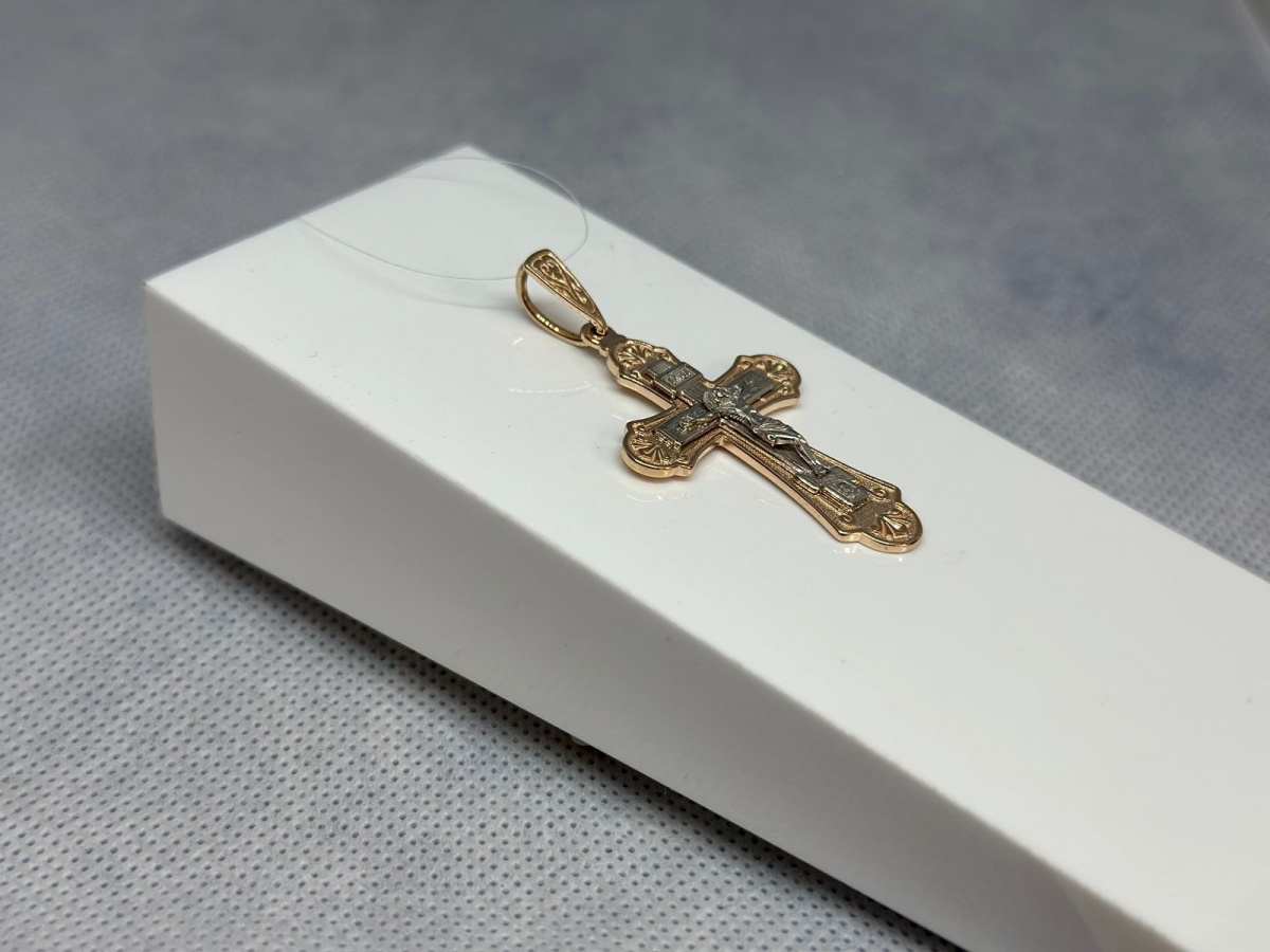 ПОДВЕСКА КРЕСТ без камня (Au 585)