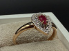 КОЛЬЦО Бриллиант, рубин (Au 585)
